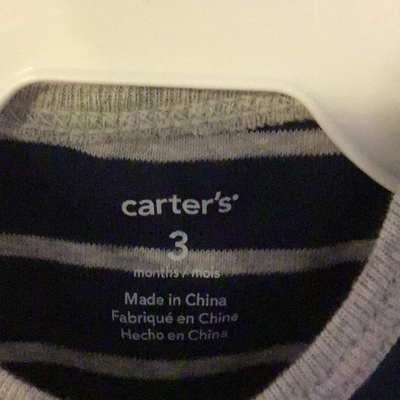 CARTER’S infant boy romper 3 mo blue AND GRAY NWT - Picture 5 of 6